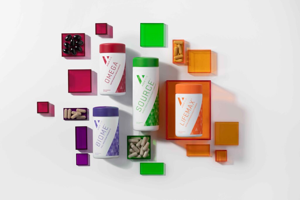 The ASEA VIA line is the core of your daily wellness supplements. In capsule form, these supplements support gut, muscle, brain, and heart health, while also providing a source of daily whole foods and micronutrients.
