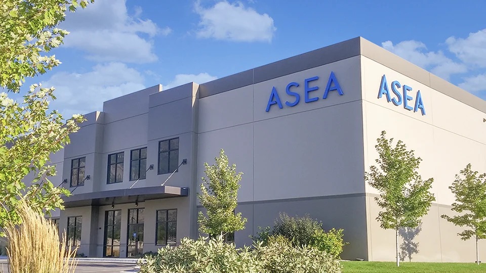 Außenansicht des ASEA Redox Centers, dem firmeneigenen Produktions- und Forschungszentrum für Redox-Produkte